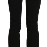 John Galliano Black Low Waist Slim Leg Skinny Denim Casual Pants Jeans