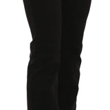 John Galliano Black Low Waist Slim Leg Skinny Denim Casual Pants Jeans