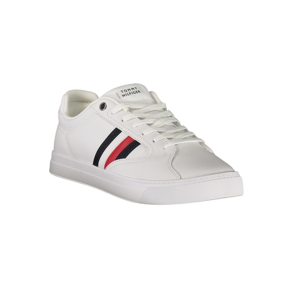 Tommy Hilfiger White Leather Men Sneakers