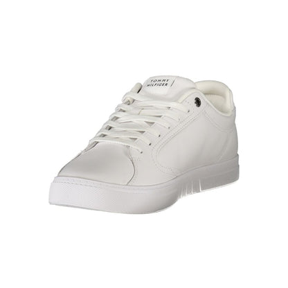 Tommy Hilfiger White Leather Men Sneakers