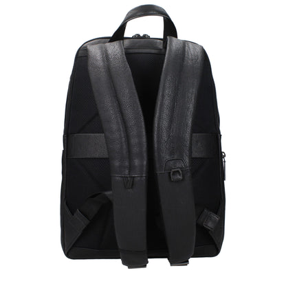 Piquadro Black Leather Backpacks