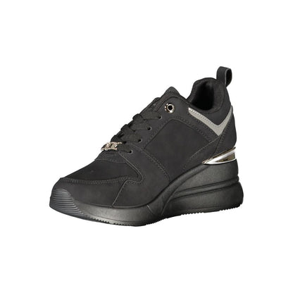 Laura Biagiotti Black Polyester Sneakers