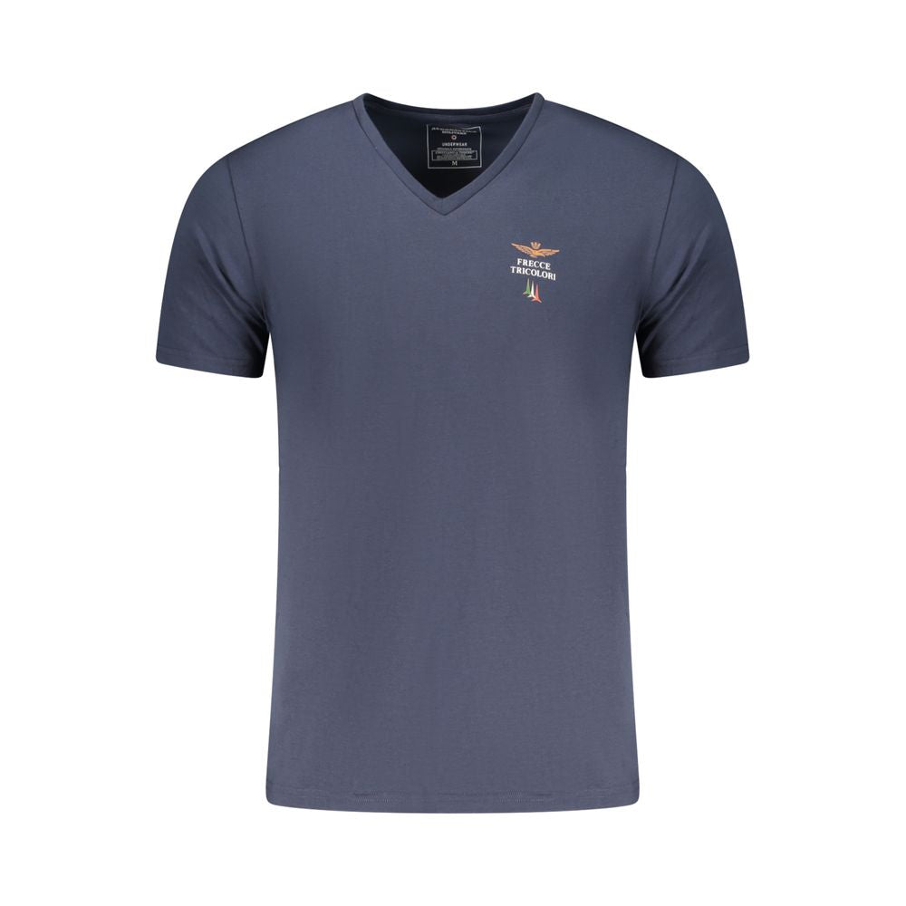 Aeronautica Militare Blu Cotton Men's T-Shirt