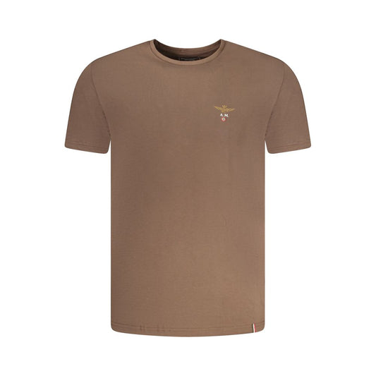 Aeronautica Militare Marrone Cotton Men's T-Shirt