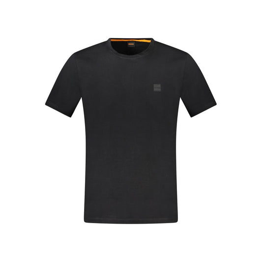 Hugo Boss Black Cotton Men T-Shirt