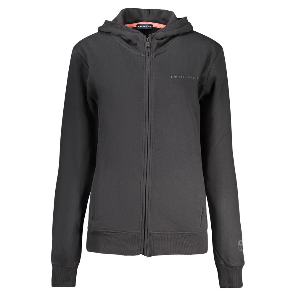 North Sails Black Cotton Women Hoodie