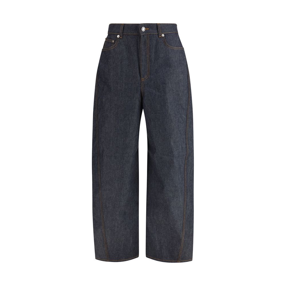 Givenchy Blue Cotton Casual Pants