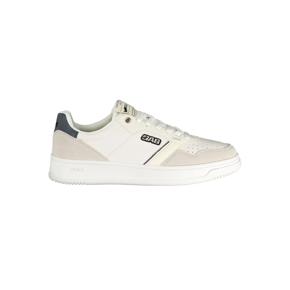 Gas White Polyester Men Sneaker
