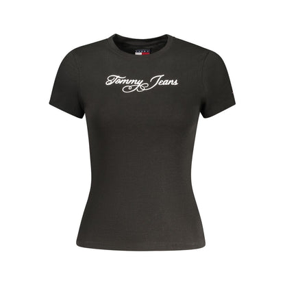 Tommy Hilfiger Black Cotton Women's T-Shirt