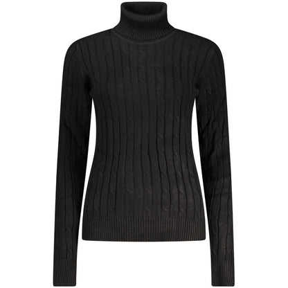 Norway 1963 Black Viscose Women's Turtleneck Sweater