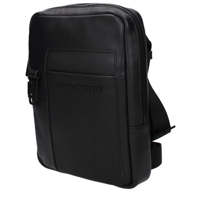 Piquadro Black Leather Crossbody Bag
