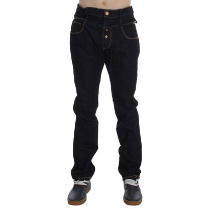 Acht Blue Cotton Regular Straight Fit Jeans