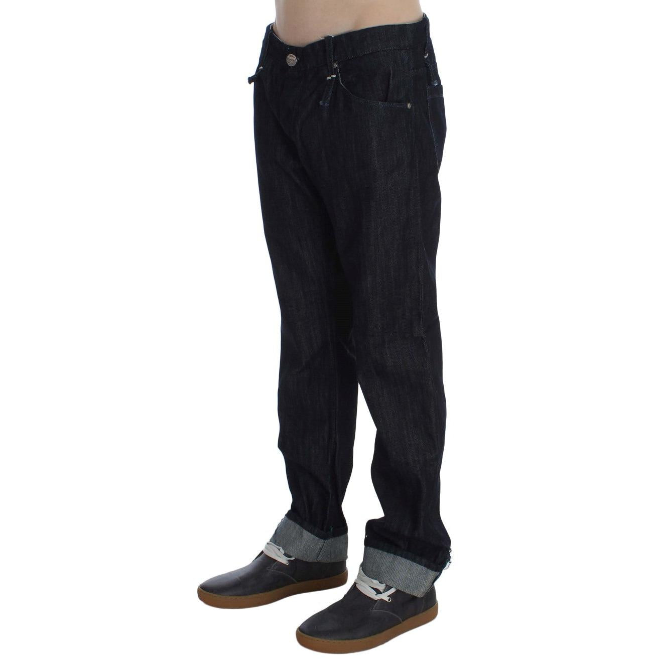 Acht Blue Cotton Regular Straight Fit Jeans