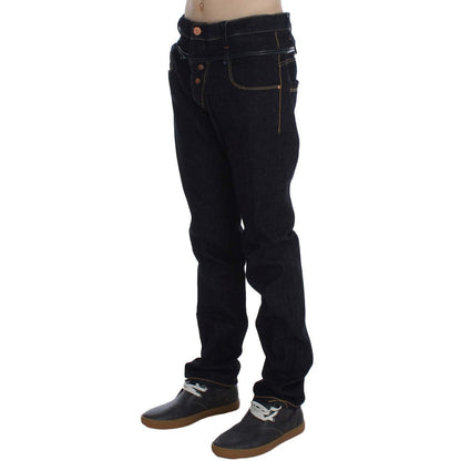 Acht Blue Cotton Regular Straight Fit Jeans