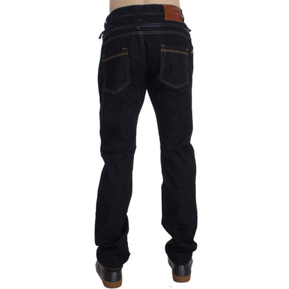 Acht Blue Cotton Regular Straight Fit Jeans