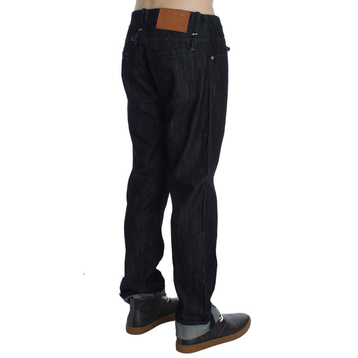 Acht Blue Cotton Regular Straight Fit Jeans