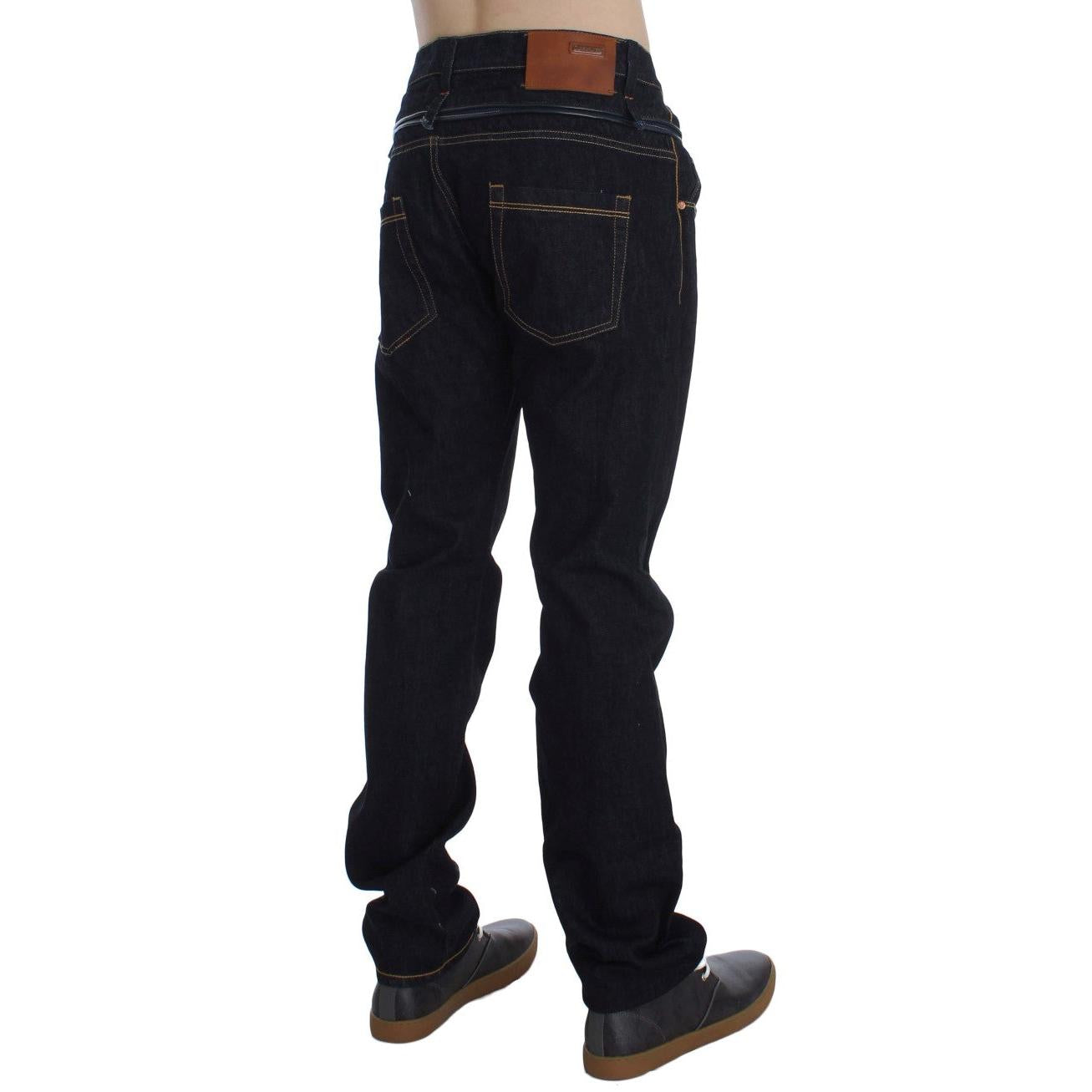 Acht Blue Cotton Regular Straight Fit Jeans