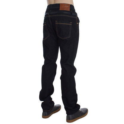 Acht Blue Cotton Regular Straight Fit Jeans