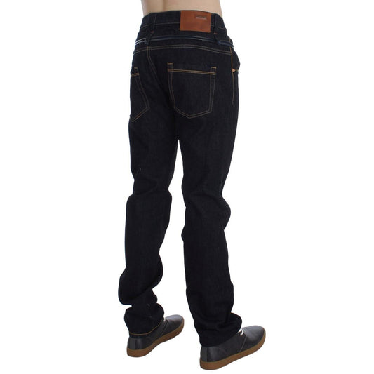 Acht Blue Cotton Regular Straight Fit Jeans