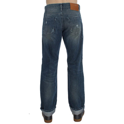 Acht Blue Wash Cotton Denim Regular Fit Jeans