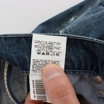 Acht Blue Wash Cotton Denim Regular Fit Jeans