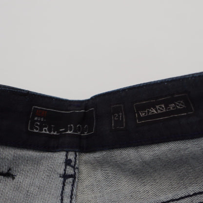 Acht Blue Washed Low Waist Slim Fit Cotton Denim Jeans