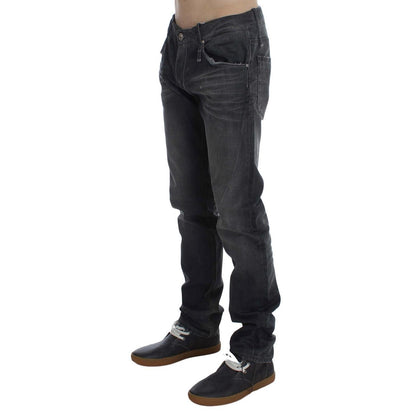 Acht Gray Cotton Regular Low Fit Jeans