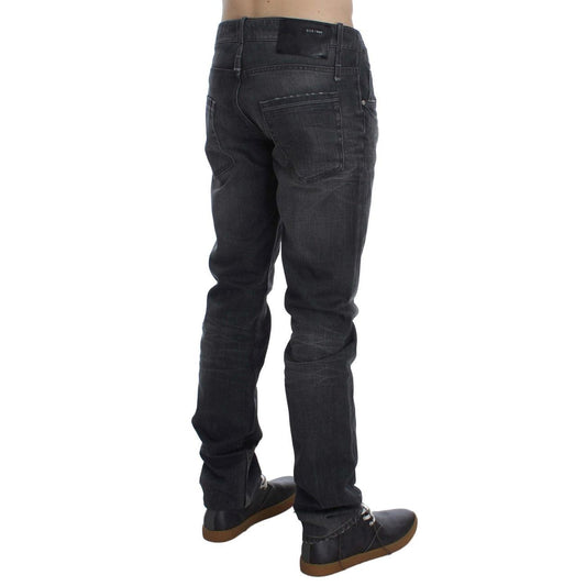Acht Gray Cotton Regular Low Fit Jeans