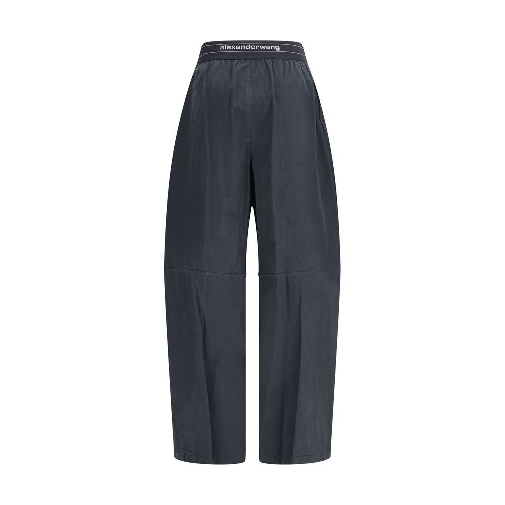 Alexander Wang Trousers with elastic waistband and contrasting jacquard logo