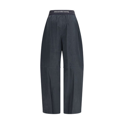 Alexander Wang Trousers with elastic waistband and contrasting jacquard logo
