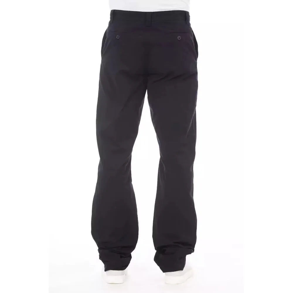 Alpha Studio Blue Cotton Men Pant