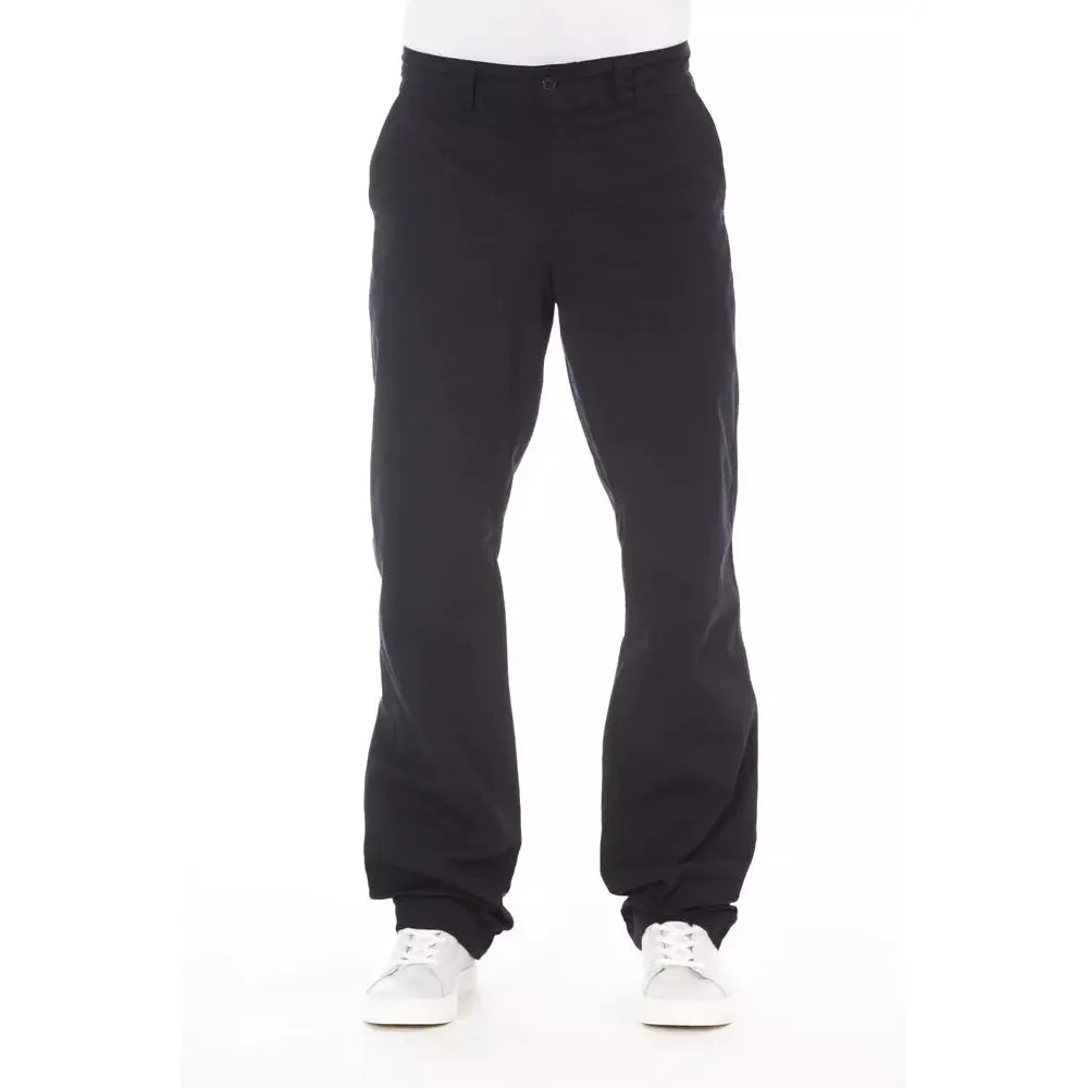 Alpha Studio Blue Cotton Men Pant