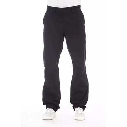 Alpha Studio Blue Cotton Men Pant