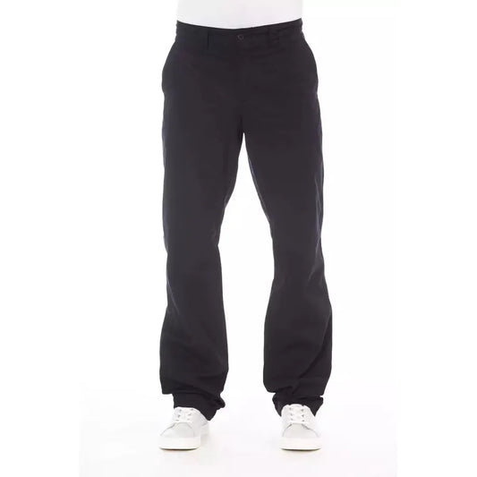 Alpha Studio Blue Cotton Men Pant