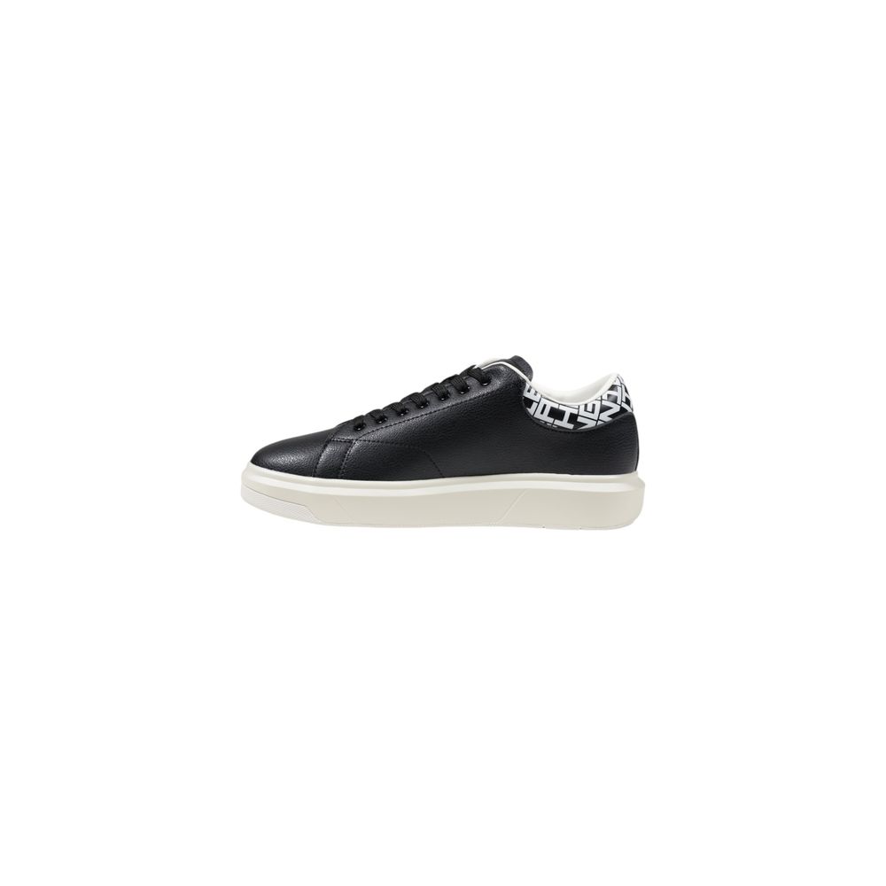 Armani Exchange Black And White Leather Sneakers