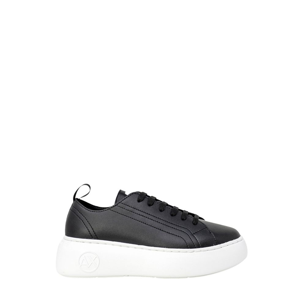 Armani Exchange Black Artificial Leather Sneakers