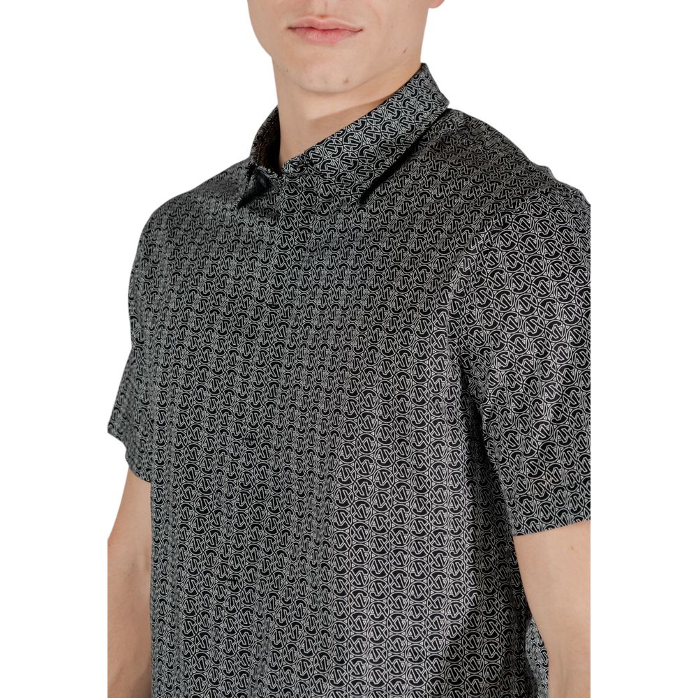 Armani Exchange Black Cotton Shortsleeve