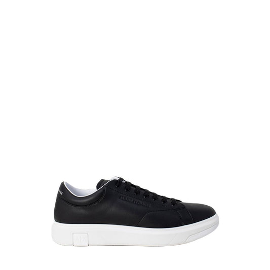 Armani Exchange Black Leather Sneakers