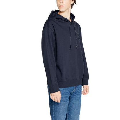 Armani Exchange Blue Cotton Hoody