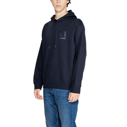 Armani Exchange Blue Cotton Hoody