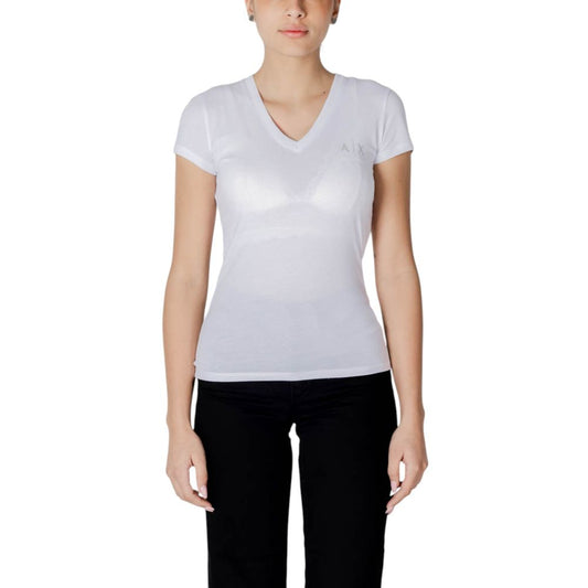 Armani Exchange White Cotton T-Shirt