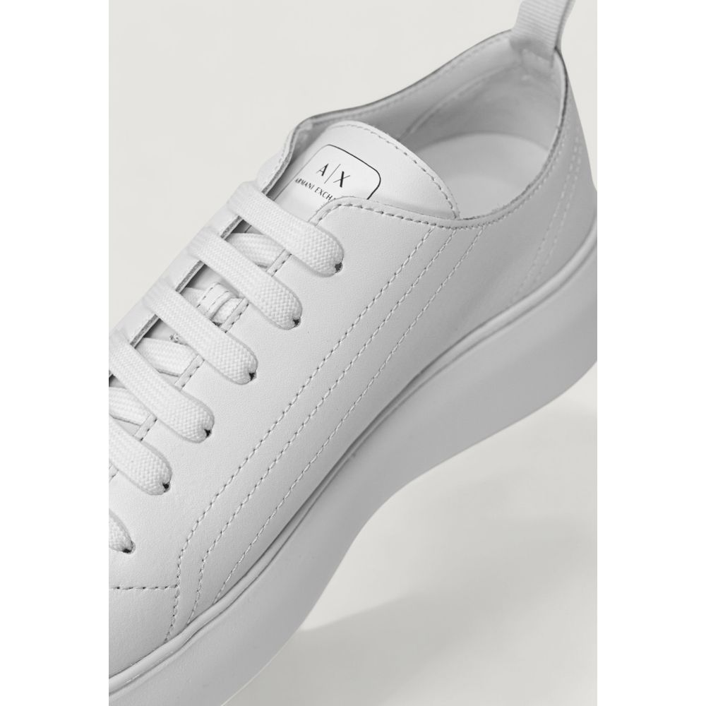 Armani Exchange White Leather Sneakers