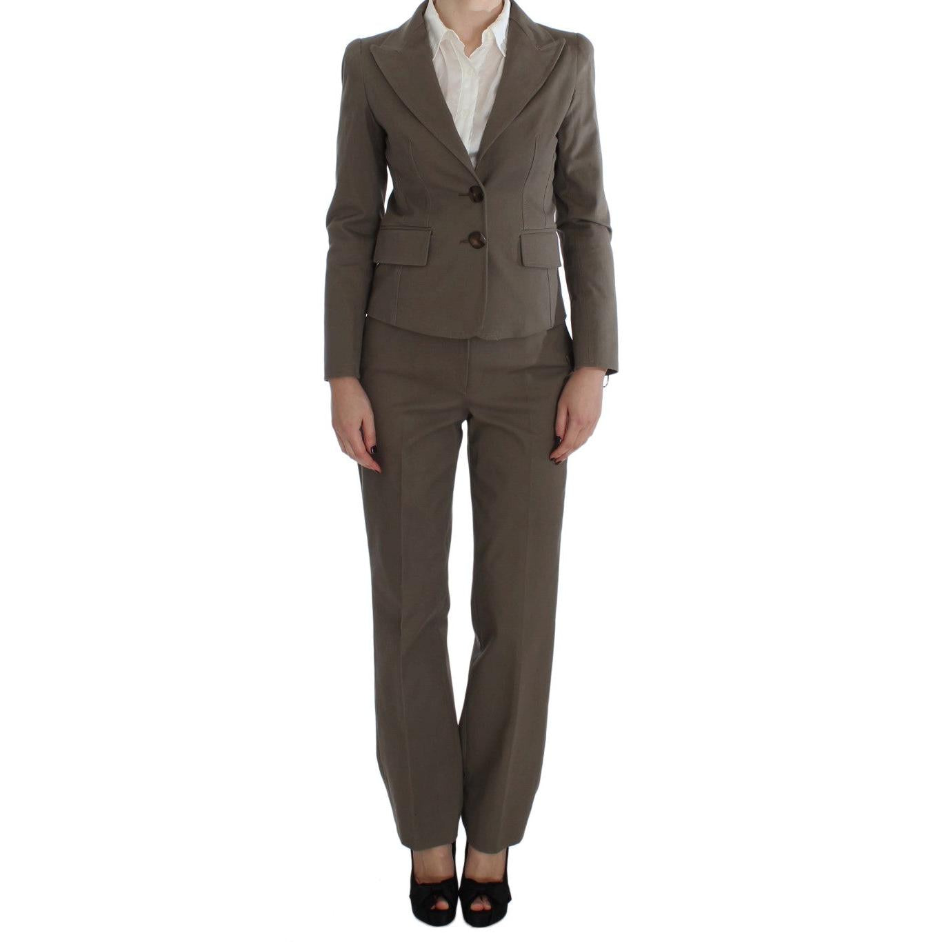 BENCIVENGA Beige Wool Cotton Suit