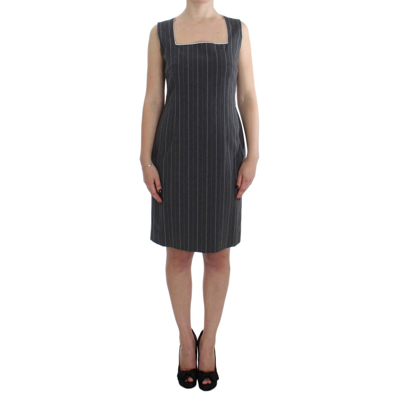 BENCIVENGA Gray Stretch Suit Sheath Dress & Blazer Set