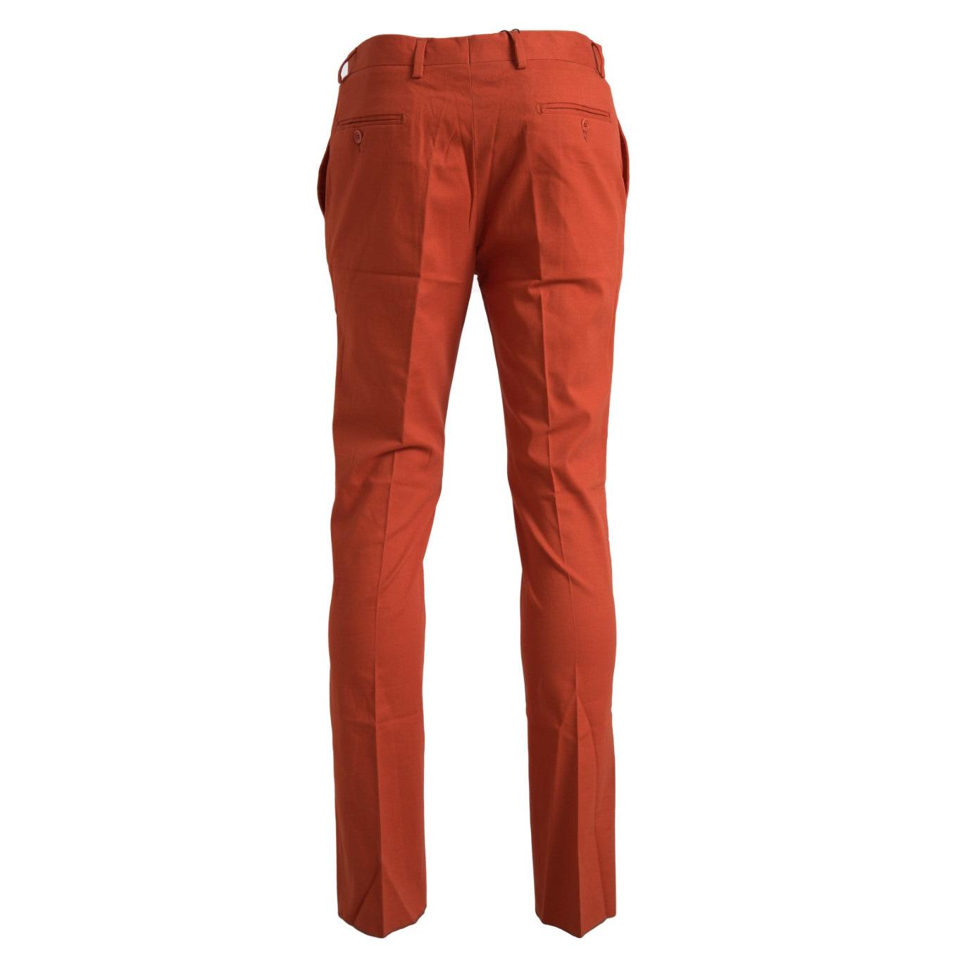 BENCIVENGA Orange Straight Fit Men Formal Trousers Pants