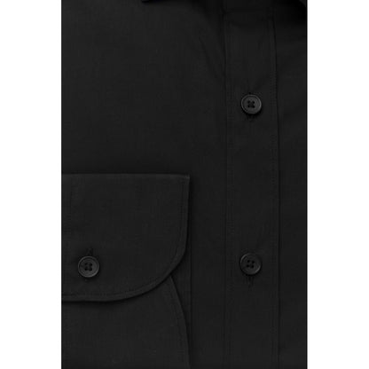 Bagutta Black Cotton Men's Shirt