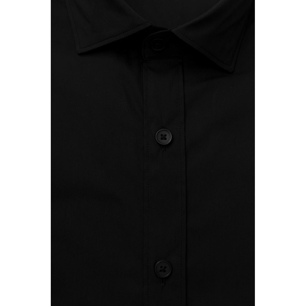Bagutta Black Cotton Men's Shirt