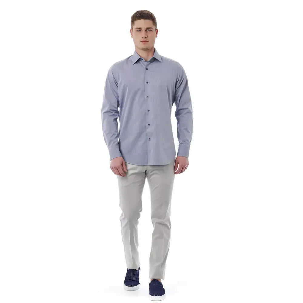 Bagutta Gray Cotton Men Shirt