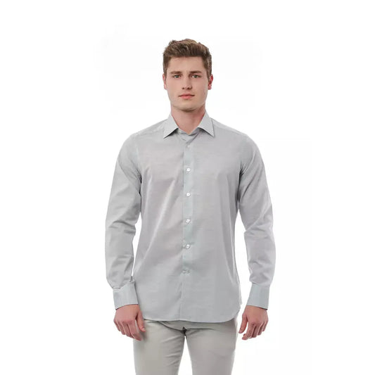 Bagutta Gray Cotton Men Shirt