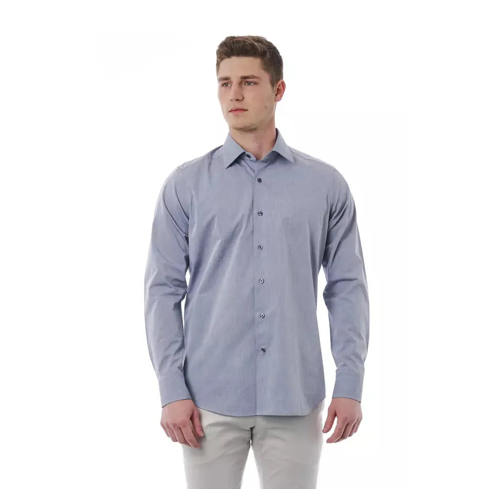 Bagutta Gray Cotton Men Shirt